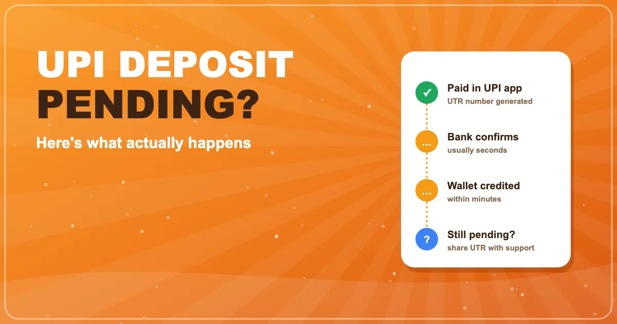 9K Club UPI deposit pending