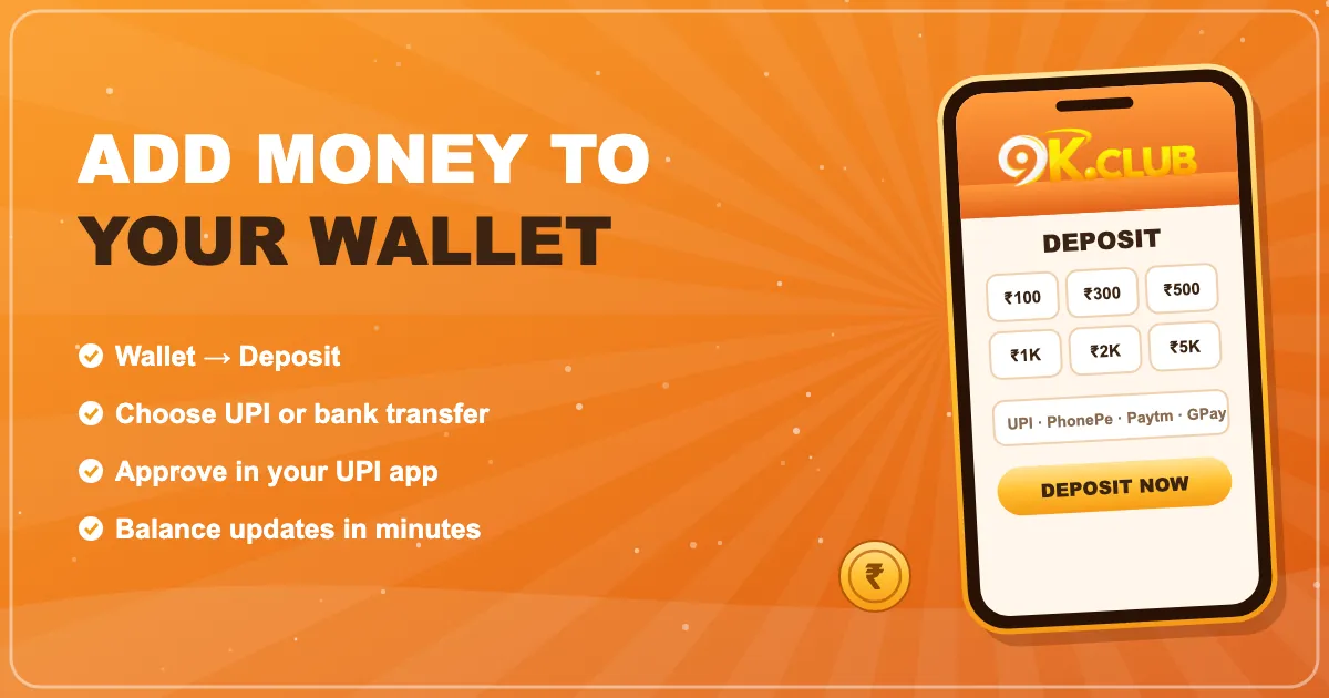 9K Club deposit guide