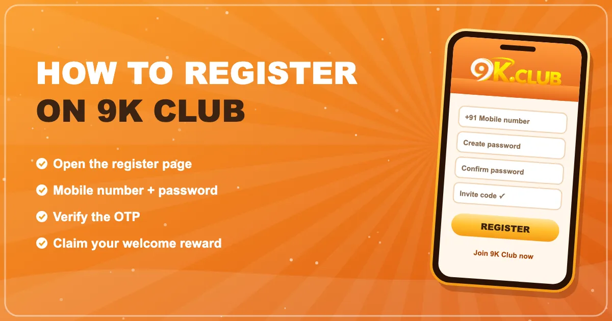 9K Club register steps